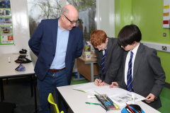 Opening of new buulding at Bournemouth School by  former student Alex James..